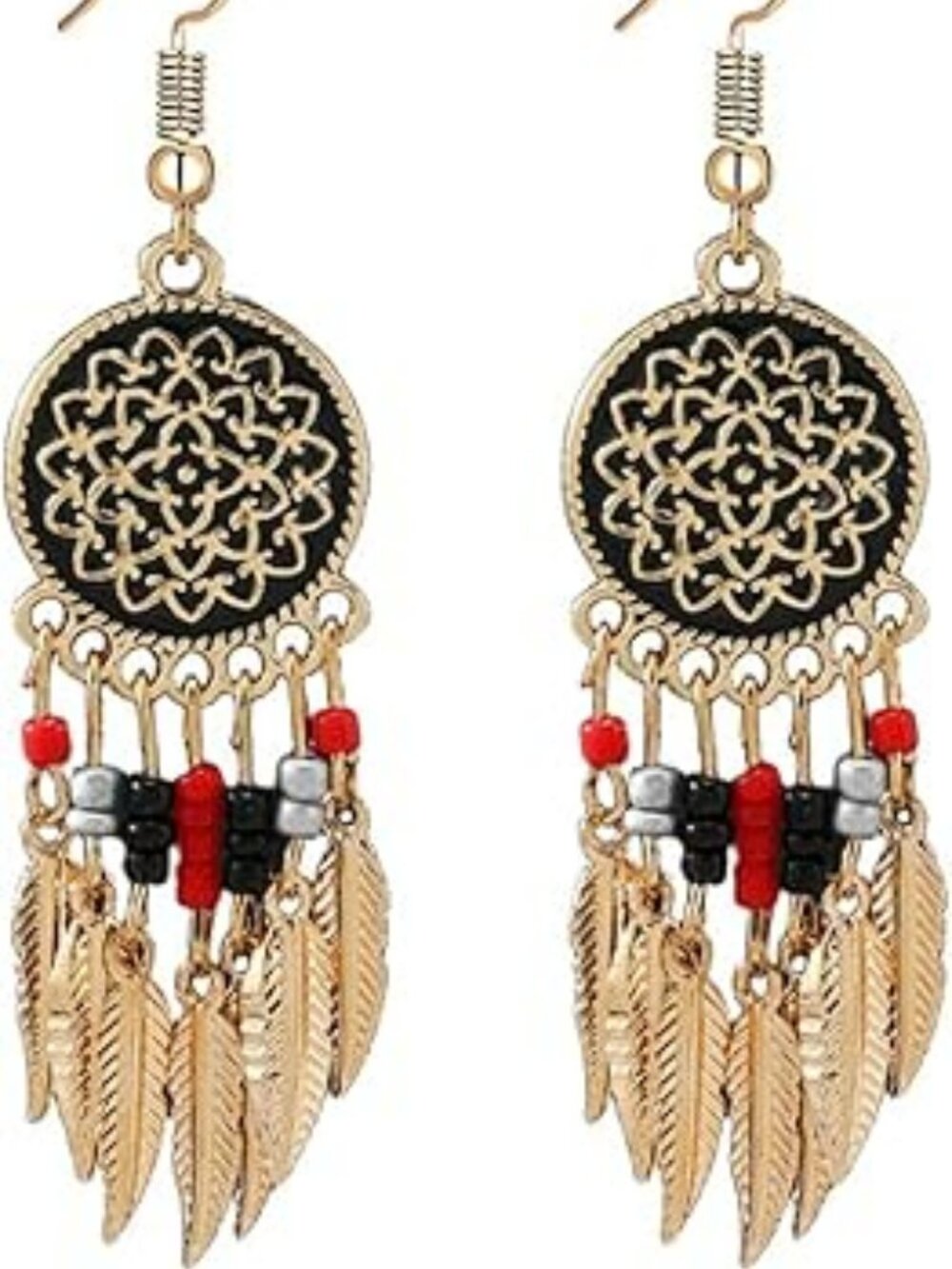 NEW Bohemian Dream Catcher Feather Earrings Dangling Western Boho Fashion Set